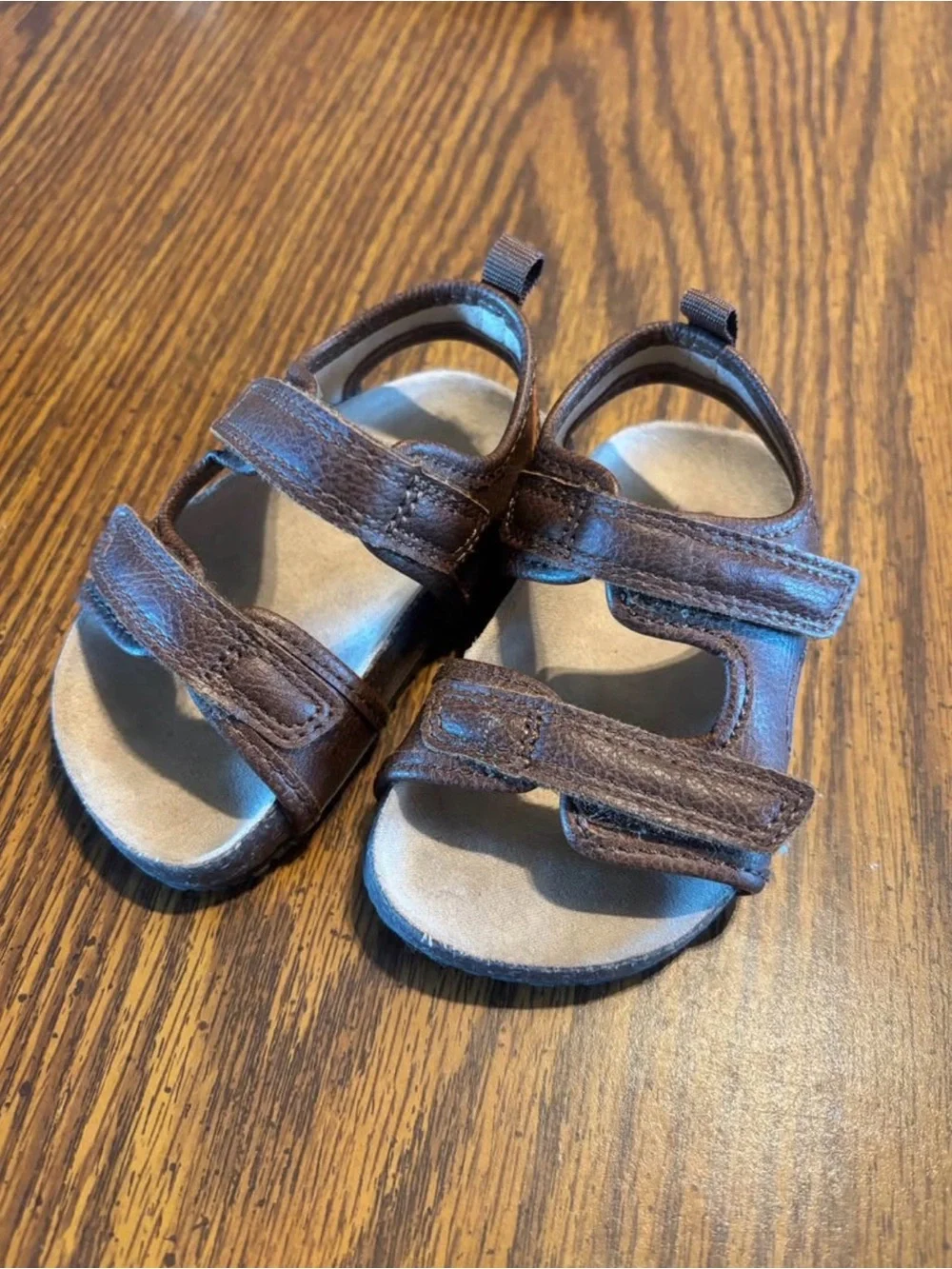 5 Pairs of Toddler Adjustable Sandals in Brown, Navy, Green, Gray and Black